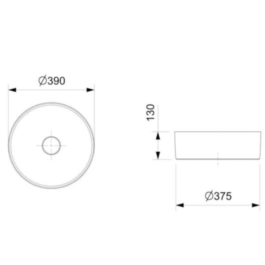 Cuba De Apoio Redonda Sem Mesa Platinum P2 39cm Branco Brilho Incepa - Imagem principal - 2285accd-ce41-420d-a457-355ad810f15d