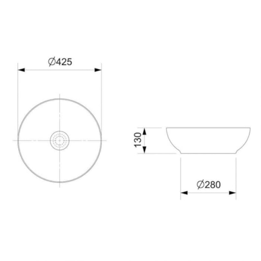 Cuba de Apoio Redonda Sem Mesa Platinum P3 42,5cm Branco Brilho Incepa - Imagem principal - 02b5667d-db04-4cc1-b420-c49474ac04d2