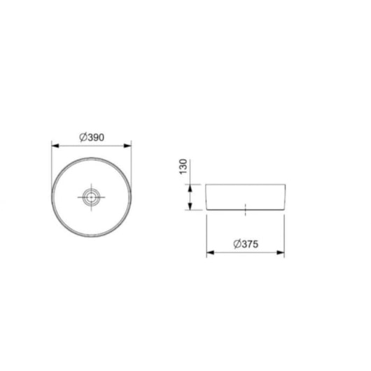 Cuba De Apoio Redonda Sem Mesa Slim Branco Brilho Celite 39cm - Imagem principal - 70a119db-905e-46a8-94d3-f2a05744ca5c