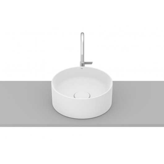 Cuba de Apoio Redonda Sem Mesa Terra T1 Branco Matte Roca 30cm - Imagem principal - 46576cd7-cb41-41e1-b4b9-513aba728a1c