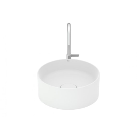 Cuba de Apoio Redonda Sem Mesa Terra T1 Branco Matte Roca 30cm - Imagem principal - e47a72ac-c0a1-46bb-bbe8-d1c50f018f4d