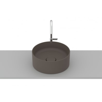 Cuba de Apoio Redonda Sem Mesa Terra T1 Café Roca 30cm