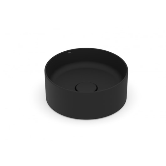 Cuba de Apoio Redonda Sem Mesa Terra T1 Matte Black Roca 30cm - Imagem principal - a44e8553-5e8e-4b4c-a094-a7dfc42cc007