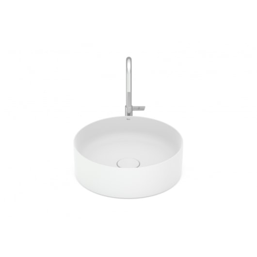 Cuba de Apoio Redonda Sem Mesa Terra T2 Branco Matte Roca 39cm - Imagem principal - 4c93e543-29b6-4939-bdc6-32fea16a524d