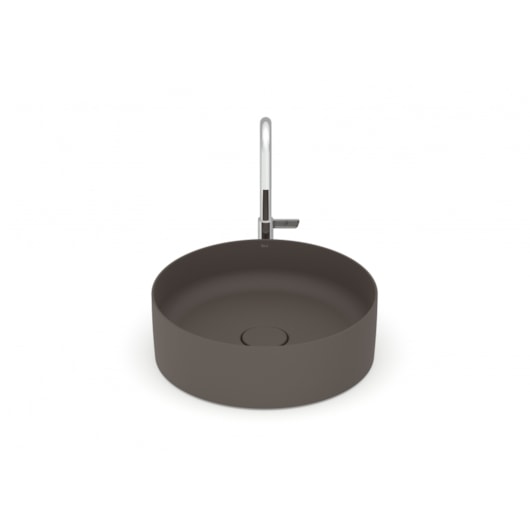 Cuba de Apoio Redonda Sem Mesa Terra T2 Café Roca 39cm - Imagem principal - 65496684-aff2-456f-9195-8cecaffada3d
