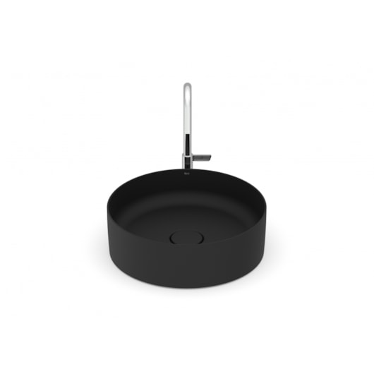 Cuba de Apoio Redonda Sem Mesa Terra T2 Matte Black Roca 39cm - Imagem principal - 4718a0b6-d2f4-4996-9fdc-487bb5eba439