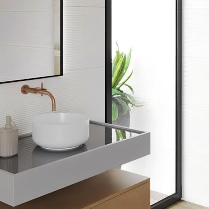 Cuba De Apoio Redonda Slim Branco Deca 30cm