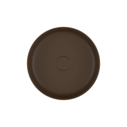 Cuba De Apoio Redonda Slim Marrom Fosco Deca 40cm