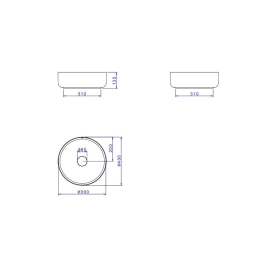 Cuba De Apoio Redonda Slim Marrom Fosco Deca 40cm - Imagem principal - a7e70046-1e1c-4afb-b72b-07630dc3f3cf