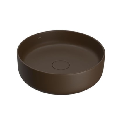 Cuba De Apoio Redonda Slim Marrom Fosco Deca 40cm