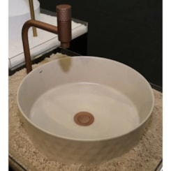 Cuba De Apoio Redonda Solo Bege Fosco Japi