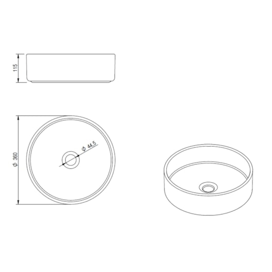 Cuba De Apoio Redonda Solo Preto Fosco Japi - Imagem principal - f5c2cd79-52fb-42d3-bc4c-eb2fc2314e86