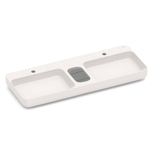 Cuba de Apoio Retangular com Mesa e Válvula Oculta 7/8 Infinity 110x42cm Beige Roca - Imagem principal - 376417fd-c4f2-4487-8737-a0e9fe5fadac