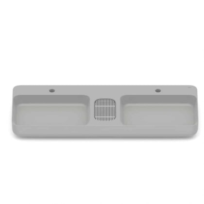 Cuba de Apoio Retangular com Mesa e Válvula Oculta 7/8 Infinity 110x42cm Stone Roca