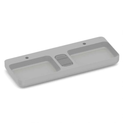 Cuba de Apoio Retangular com Mesa e Válvula Oculta 7/8 Infinity 110x42cm Stone Roca