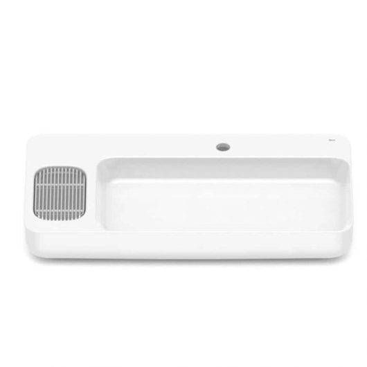 Cuba de Apoio Retangular com Mesa e Válvula Oculta 7/8 Infinity 80x42cm Branco Roca - Imagem principal - 92e7a816-41ea-41c0-9822-35a57a19d364