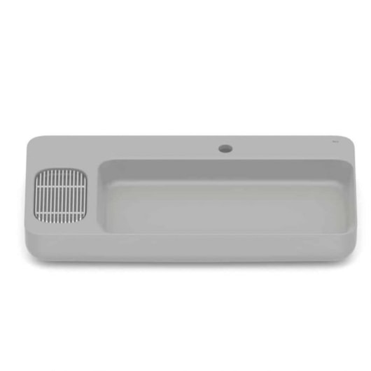 Cuba de Apoio Retangular com Mesa e Válvula Oculta 7/8 Infinity 80x42cm Stone Roca - Imagem principal - 00d085fc-aed3-429e-93da-78fe3ae9cdf4