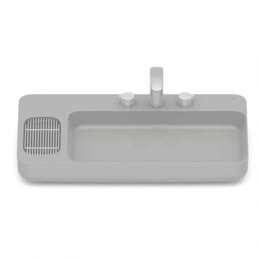 Cuba de Apoio Retangular com Mesa e Válvula Oculta 7/8 Infinity 80x42cm Stone Roca - Imagem principal - 1a8d6b6f-ddf2-4fe6-adb1-0e5fb0ea2e1c