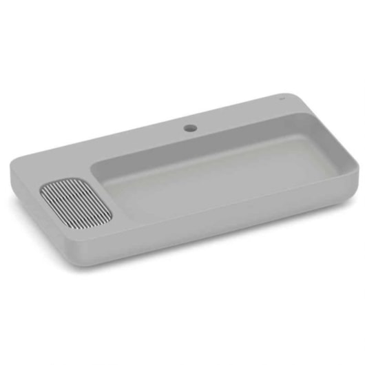 Cuba de Apoio Retangular com Mesa e Válvula Oculta 7/8 Infinity 80x42cm Stone Roca - Imagem principal - a2594565-53e6-4fa2-8e3a-ec8ee1b28eea