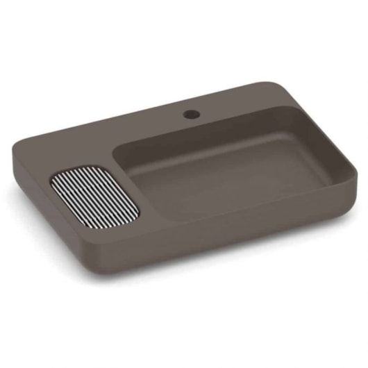 Cuba De Apoio Retangular com Mesa e Válvula Oculta 7/8 Infinity Café Roca 60x42cm - Imagem principal - e87a9a78-60c6-4c77-aa9b-7871bfa45ed0