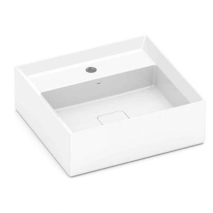 Cuba de Apoio Retangular Com Mesa Platinum P6 45x42cm Branco Incepa