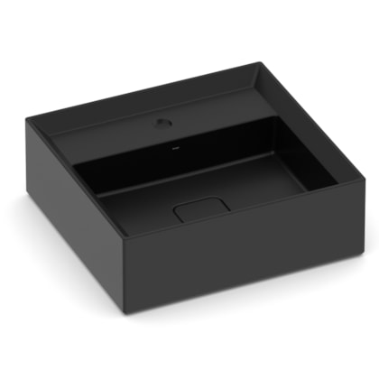 Cuba de Apoio Retangular Com Mesa Platinum P6 45x42cm Matte Black Incepa