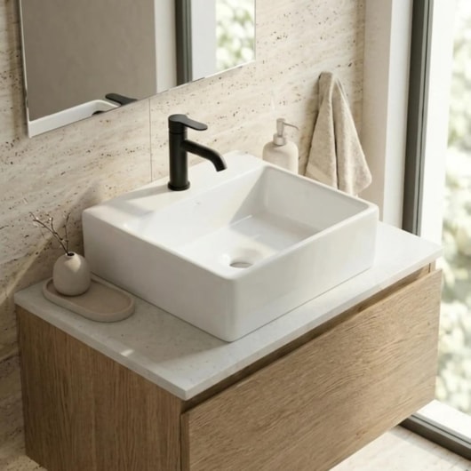 Cuba De Apoio Retangular Com Mesa Premium Branco Hervy - Imagem principal - 4752204f-c78a-4b66-96a8-baeaf73ddd7a