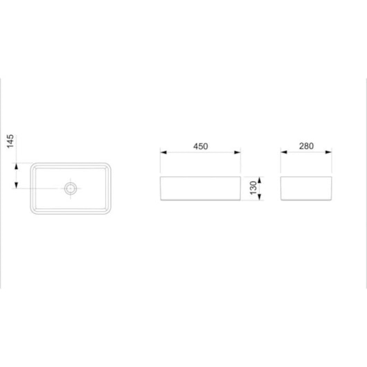 Cuba De Apoio Retangular Sem Mesa Basic QR3 45x28cm Branco Celite - Imagem principal - 74d222a1-6a45-41ac-b7f9-5ba370c7467e