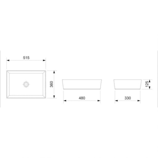 Cuba De Apoio Retangular Sem Mesa Platinum P7 51x36cm Branco Incepa - Imagem principal - 054cf73a-c3ac-48e9-b86f-0b63bff26edb