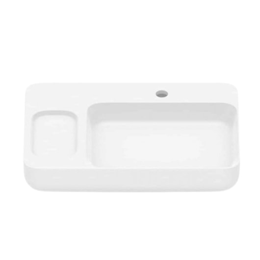 Cuba de Apoio Retangular Sem Saboneteira com Mesa e Válvula Oculta 7/8 Infinity Branco Matte Roca 60x42cm - Imagem principal - cc335386-3450-4cfb-9141-55c22ec4ec53