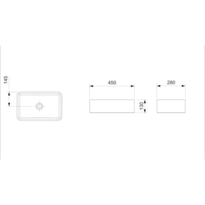 Cuba De Apoio Sem Mesa Loft Qr3 Branco Incepa 45x28cm