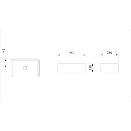 Cuba De Apoio Sem Mesa Loft Qr3 Branco Incepa 45x28cm - Imagem principal - 799d64d3-80dc-44e0-b329-7b8766ad8c9f