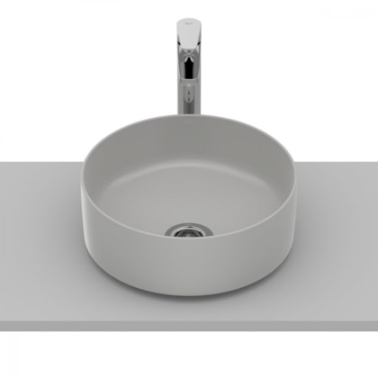 Cuba De Apoio Válvula 7/8 Round Inspira Stone Roca 37x37cm