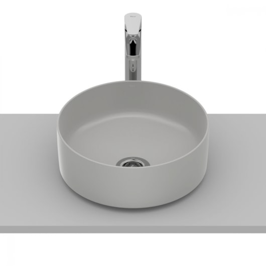 Cuba De Apoio Válvula 7/8 Round Inspira Stone Roca 37x37cm - Imagem principal - 1401777a-6318-4e4f-ab6f-55be8536a8bb