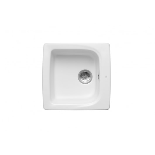Cuba De Cozinha Fabricada Em Louça Beverly Branca Roca 50x50x20,5cm - Imagem principal - 57574501-2c98-451f-a025-d32e6320f852