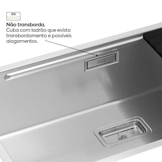 Cuba De Cozinha Inox Wish Com Chapa E Válvula Deca 78x44x20,1cm - Imagem principal - 9ef49546-af9d-403f-bc33-5bcbcdb5348f