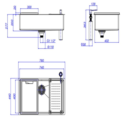 Cuba De Cozinha Retangular Inox Com Acessórios Deca 60x40cm - Imagem principal - 32a7193b-9ae5-442e-bff3-2337d18e941d