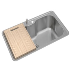 Cuba De Cozinha Retangular Inox Com Acessórios Facile Deca 80x40cm