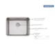 Cuba De Embutir Collection Quadrum Undermount Em Aço Inox Tramontina 50X40cm - e1398470-12cf-4fe9-b1d7-0ccdfa50e2ef