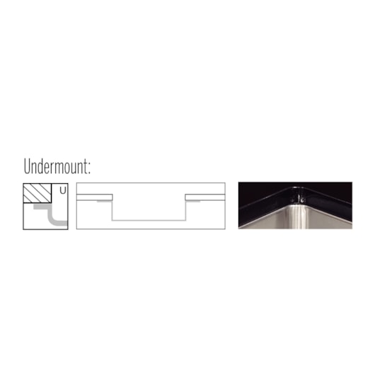 Cuba de embutir Design Collection Quadrum Undermount em Aço Inox com Acabamento Scotch Brite 45 U 45x40cm 94006/112 Tramontina - Imagem principal - 7d4ac5e6-aac7-4f3d-a023-2ae81597d3e8