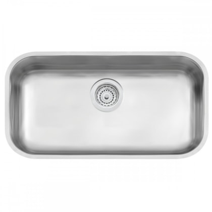 Cuba De Embutir Lavínia Com Válvula Em Aço Inox Escovado Tramontina 56x34cm