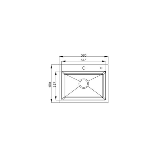 Cuba de Embutir Millare 58100 Undermount de Quartzo Preto 58x45x21,5cm Debacco - Imagem principal - 2c1f5644-b737-48c6-8119-5d7d49b46090