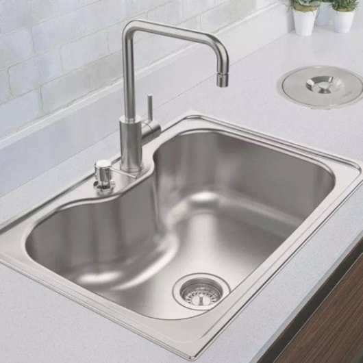 Cuba De Embutir Morgana Inox Escovado Tramontina 69x49cm - Imagem principal - 61bfa2f7-17d1-4a10-8070-97fd5f29b701