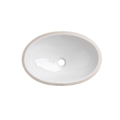 Cuba De Embutir Oval 49,5x33cm Branco Celite