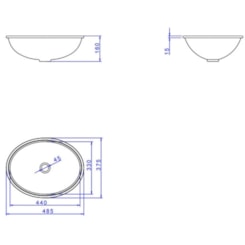 Cuba de Embutir Oval Cinza Real Deca 49X36,5cm