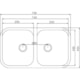Cuba De Inox Dupla 74x40cm 4.1/2' Sem Válvula Polida Ghelplus - 1e181e53-20b4-4a9a-8f3e-06650bc9c75c