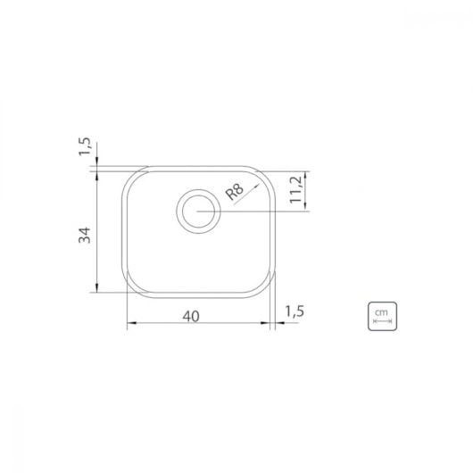 Cuba De Inox Lavínia Com Válvula 3.1/2 Polida Tramontina 40x34x14cm - Imagem principal - dbbb0037-3852-4408-ae8f-d994d63a68de