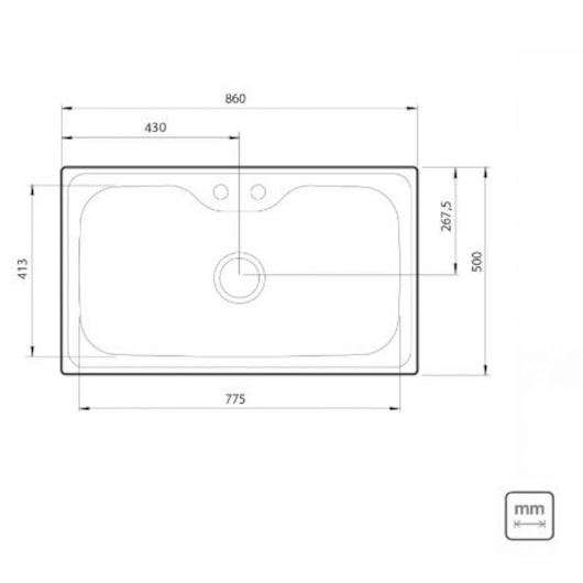 Cuba De Inox Morgana Max 4.1/2' Com Válvula E Acessórios Acetinada Tramontina 86x50cm - Imagem principal - ee47ef93-7030-4565-a8f7-3eb0857e3f38