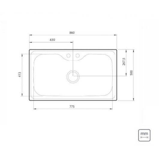 Cuba De Inox Morgana Max 86x50cm 4.1/2 Com Válvula E Acessórios 93801102 Acetinada Tramontina - Imagem principal - 1373b42e-cc6d-4a5a-baf8-faaed5b575b8