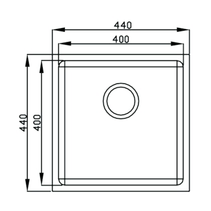 Cuba De Inox Premium Acetinado Ghelplus 44X44X20Cm